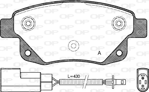 Open Parts BPA1252.02 - Гальмівні колодки, дискові гальма autocars.com.ua