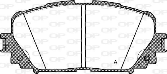 Open Parts BPA1258.00 - Гальмівні колодки, дискові гальма autocars.com.ua