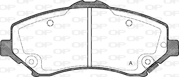 Open Parts BPA1259.02 - Гальмівні колодки, дискові гальма autocars.com.ua