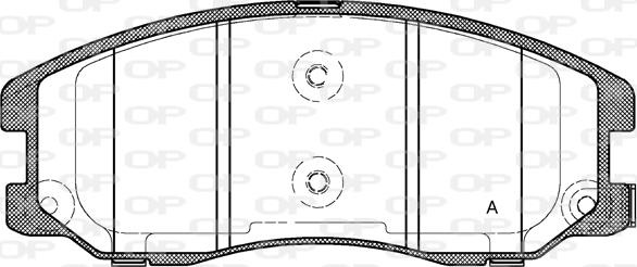 Open Parts BPA1261.12 - Гальмівні колодки, дискові гальма autocars.com.ua