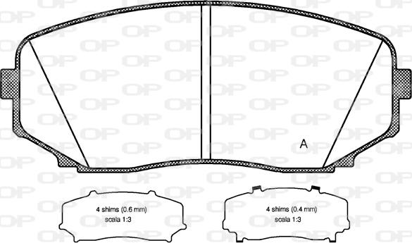 Open Parts BPA1267.02 - Тормозные колодки, дисковые, комплект autodnr.net