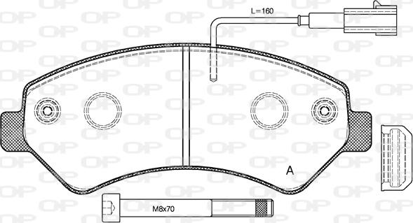 Open Parts BPA1275.01 - Гальмівні колодки, дискові гальма autocars.com.ua