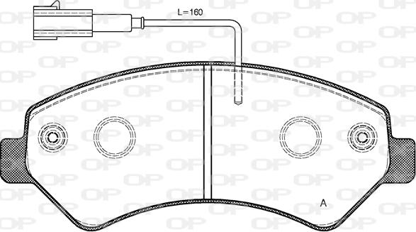 Open Parts BPA1275.12 - Гальмівні колодки, дискові гальма autocars.com.ua