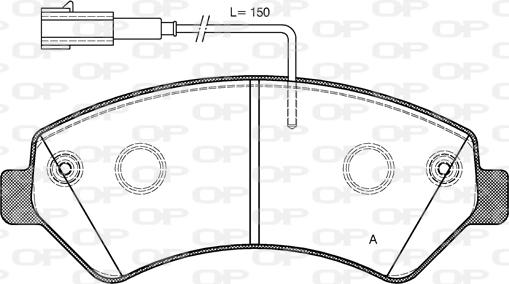 Open Parts BPA1275.22 - Гальмівні колодки, дискові гальма autocars.com.ua