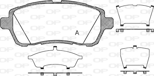 Open Parts BPA1281.10 - Гальмівні колодки, дискові гальма autocars.com.ua