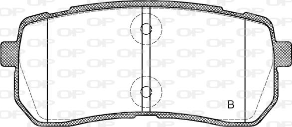 Open Parts BPA1288.02 - Гальмівні колодки, дискові гальма autocars.com.ua