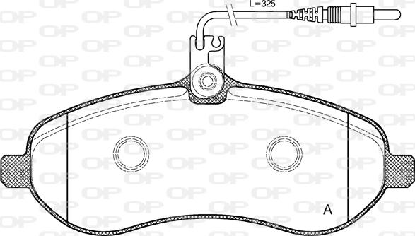 Open Parts BPA1292.01 - Гальмівні колодки, дискові гальма autocars.com.ua