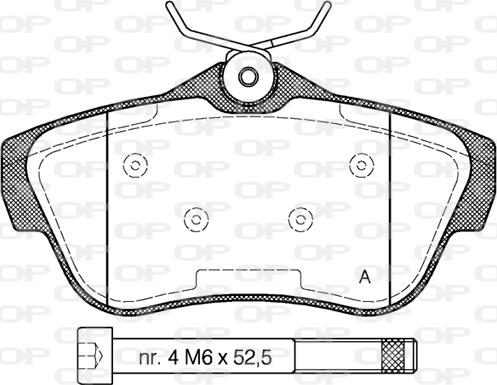 Open Parts BPA1299.00 - Тормозные колодки, дисковые, комплект autodnr.net