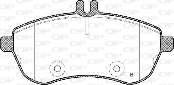 Open Parts BPA1301.00 - Гальмівні колодки, дискові гальма autocars.com.ua