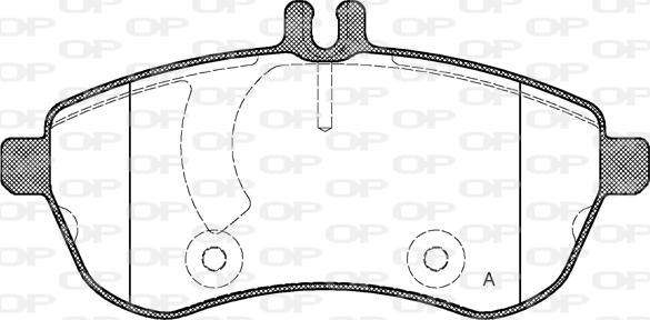 Open Parts BPA1301.00 - Гальмівні колодки, дискові гальма autocars.com.ua