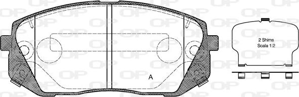 Open Parts BPA1302.22 - Тормозные колодки, дисковые, комплект autodnr.net