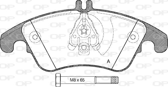 Open Parts BPA1304.00 - Гальмівні колодки, дискові гальма autocars.com.ua