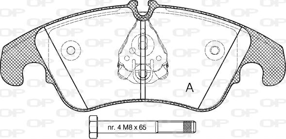 Open Parts BPA1304.10 - Гальмівні колодки, дискові гальма autocars.com.ua
