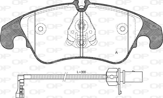 Open Parts BPA1304.31 - Гальмівні колодки, дискові гальма autocars.com.ua