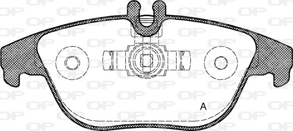 Open Parts BPA1305.00 - Гальмівні колодки, дискові гальма autocars.com.ua