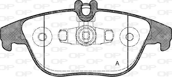 Open Parts BPA1305.20 - Гальмівні колодки, дискові гальма autocars.com.ua