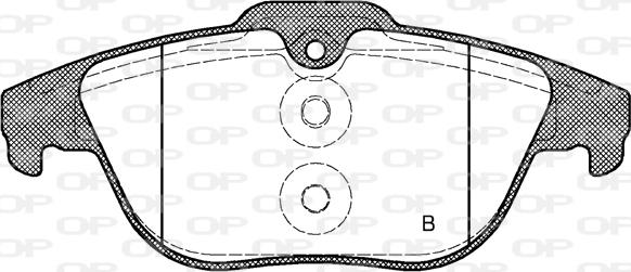 Open Parts BPA1305.20 - Гальмівні колодки, дискові гальма autocars.com.ua