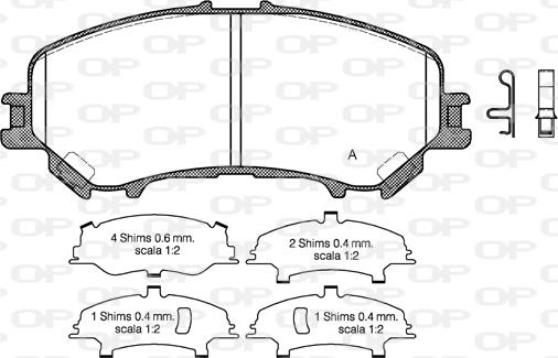 Open Parts BPA1318.22 - Гальмівні колодки, дискові гальма autocars.com.ua