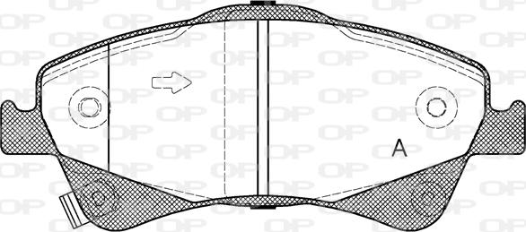 Open Parts BPA1341.12 - Гальмівні колодки, дискові гальма autocars.com.ua