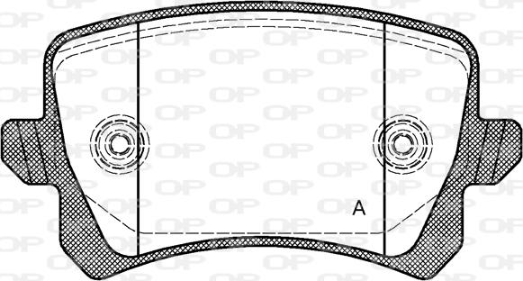 Open Parts BPA1342.00 - Гальмівні колодки, дискові гальма autocars.com.ua