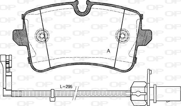 Open Parts BPA1343.10 - Гальмівні колодки, дискові гальма autocars.com.ua