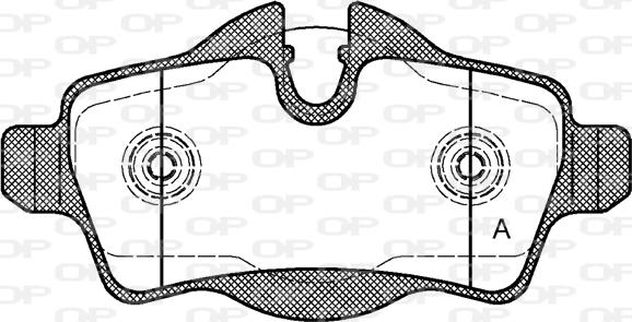 Open Parts BPA1344.00 - Гальмівні колодки, дискові гальма autocars.com.ua