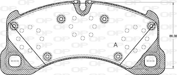 Open Parts BPA1345.00 - Гальмівні колодки, дискові гальма autocars.com.ua