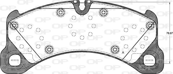 Open Parts BPA1345.50 - Гальмівні колодки, дискові гальма autocars.com.ua