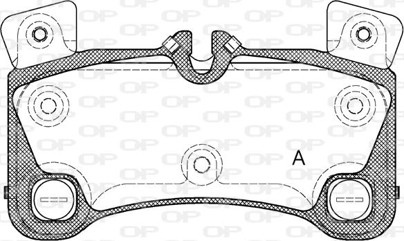 Open Parts BPA1346.00 - Гальмівні колодки, дискові гальма autocars.com.ua