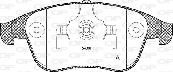 Open Parts BPA1350.10 - Гальмівні колодки, дискові гальма autocars.com.ua