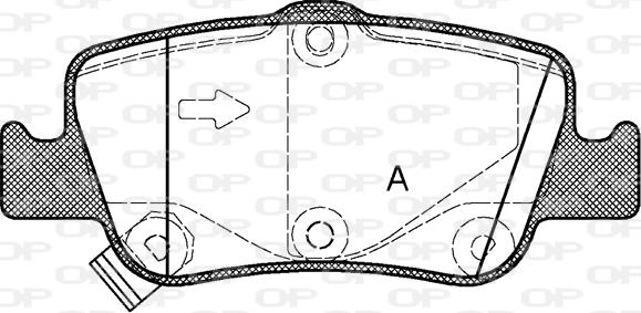 Open Parts BPA1356.02 - Гальмівні колодки, дискові гальма autocars.com.ua