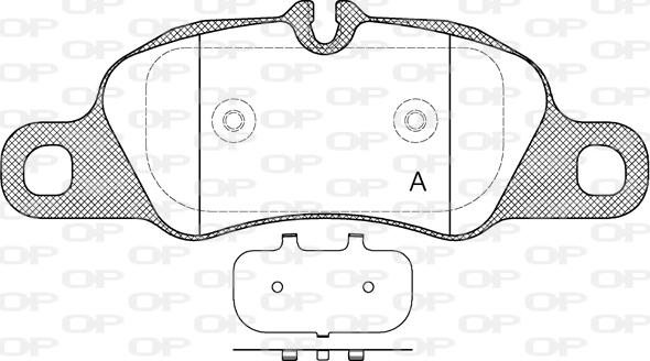 Open Parts BPA1366.00 - Гальмівні колодки, дискові гальма autocars.com.ua
