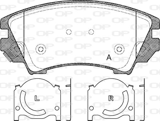 Open Parts BPA1375.12 - Гальмівні колодки, дискові гальма autocars.com.ua