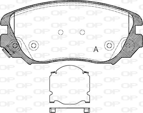 Open Parts BPA1385.02 - Гальмівні колодки, дискові гальма autocars.com.ua