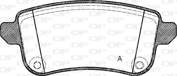 Open Parts BPA1387.10 - Гальмівні колодки, дискові гальма autocars.com.ua