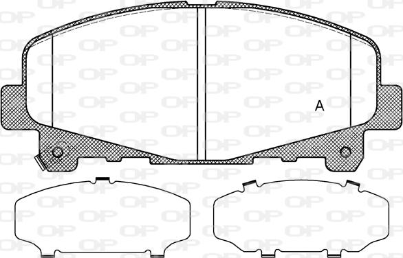 Open Parts BPA1390.02 - Гальмівні колодки, дискові гальма autocars.com.ua