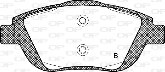 Open Parts BPA1392.00 - Гальмівні колодки, дискові гальма autocars.com.ua