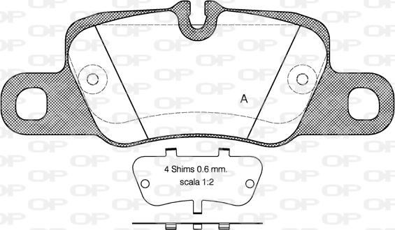 Open Parts BPA1401.00 - Гальмівні колодки, дискові гальма autocars.com.ua