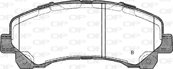 Open Parts BPA1407.00 - Гальмівні колодки, дискові гальма autocars.com.ua
