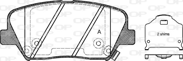 Open Parts BPA1412.02 - Гальмівні колодки, дискові гальма autocars.com.ua