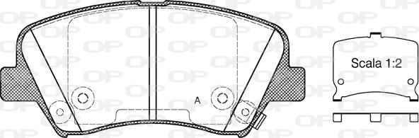 Open Parts BPA1412.32 - Гальмівні колодки, дискові гальма autocars.com.ua