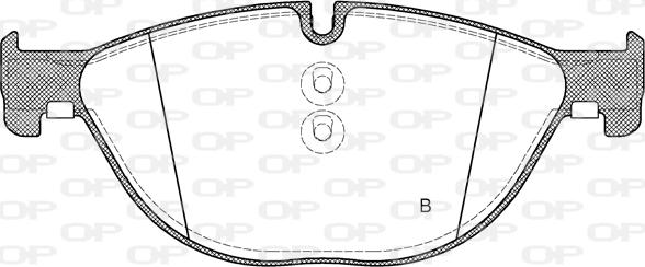 Open Parts BPA1414.00 - Гальмівні колодки, дискові гальма autocars.com.ua