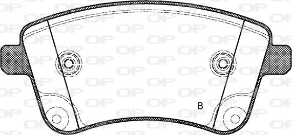 Open Parts BPA1435.02 - Гальмівні колодки, дискові гальма autocars.com.ua