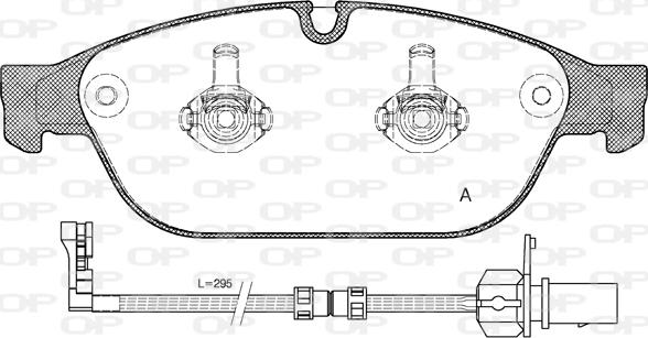Open Parts BPA1441.02 - Гальмівні колодки, дискові гальма autocars.com.ua