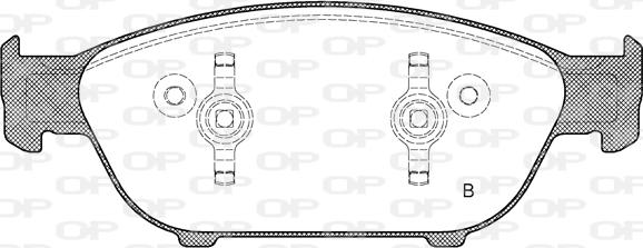 Open Parts BPA1441.02 - Гальмівні колодки, дискові гальма autocars.com.ua