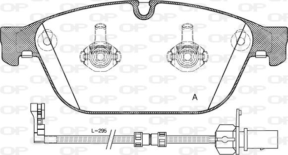 Open Parts BPA1443.02 - Гальмівні колодки, дискові гальма autocars.com.ua