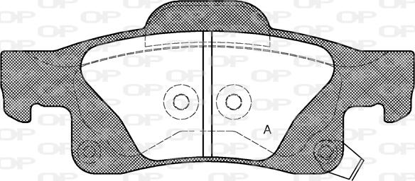 Open Parts BPA1446.02 - Гальмівні колодки, дискові гальма autocars.com.ua