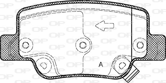 Open Parts BPA1452.02 - Гальмівні колодки, дискові гальма autocars.com.ua