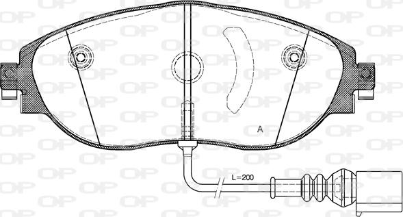 Open Parts BPA1470.01 - Гальмівні колодки, дискові гальма autocars.com.ua