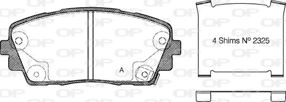 Open Parts BPA1481.02 - Гальмівні колодки, дискові гальма autocars.com.ua